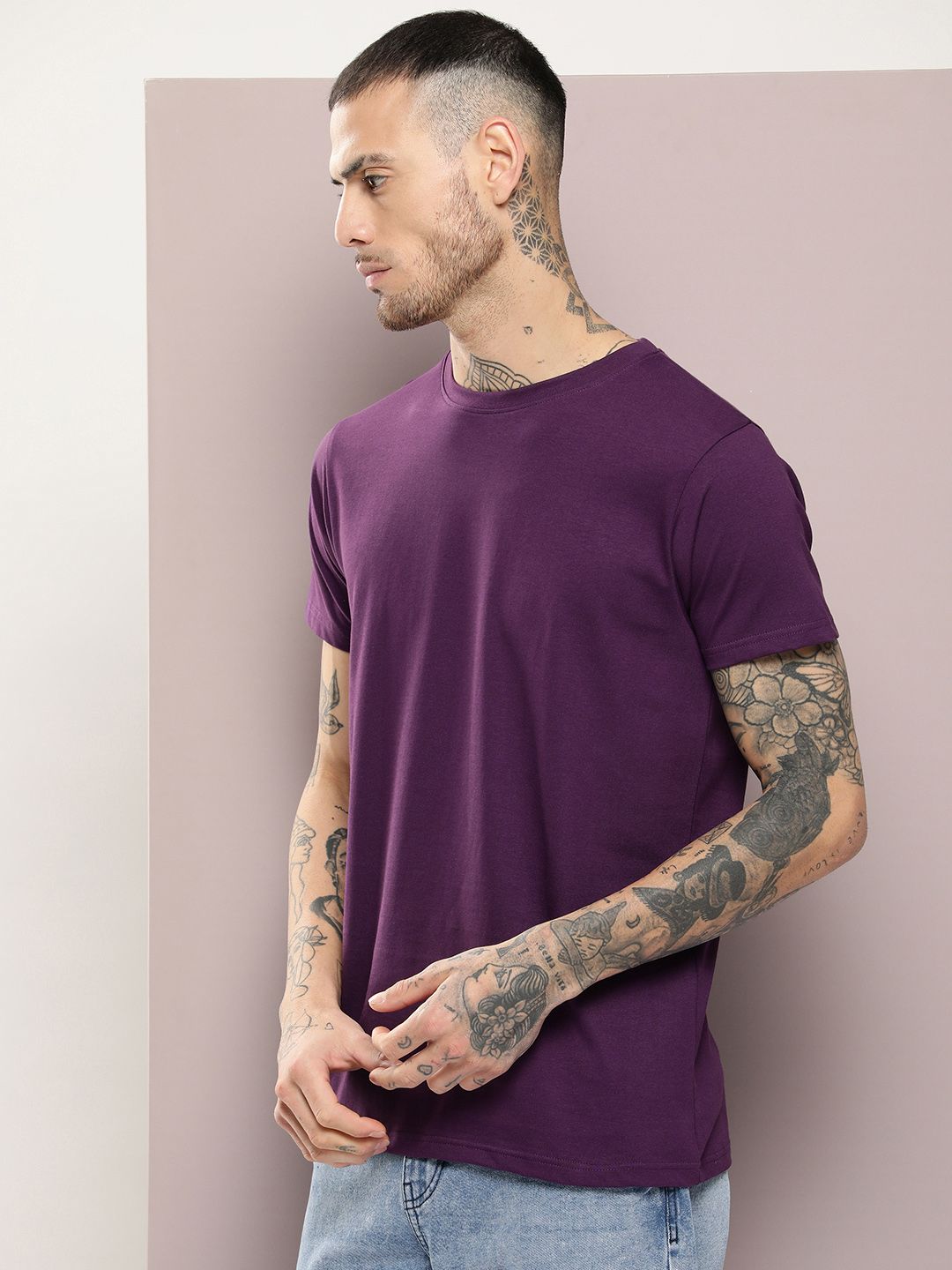 DILLINGER Men Solid Regular Fit T-shirt