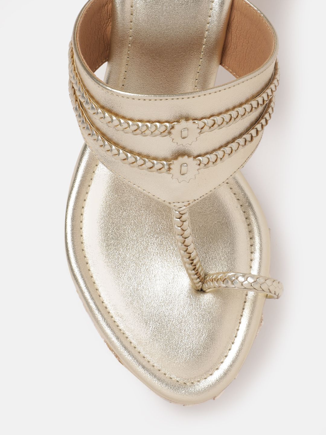 House of Pataudi Ethnic Embellished Wedge Heels