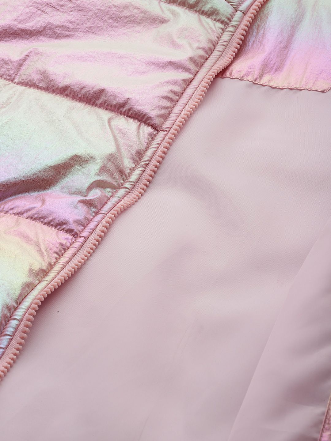 DressBerry  Dual-Toned Shimmer Puffer Jacket