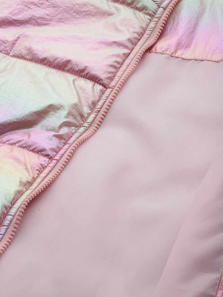 DressBerry  Dual-Toned Shimmer Puffer Jacket