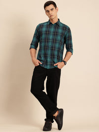 Being Human Pure Cotton Slim Fit Checked Casual Shirt