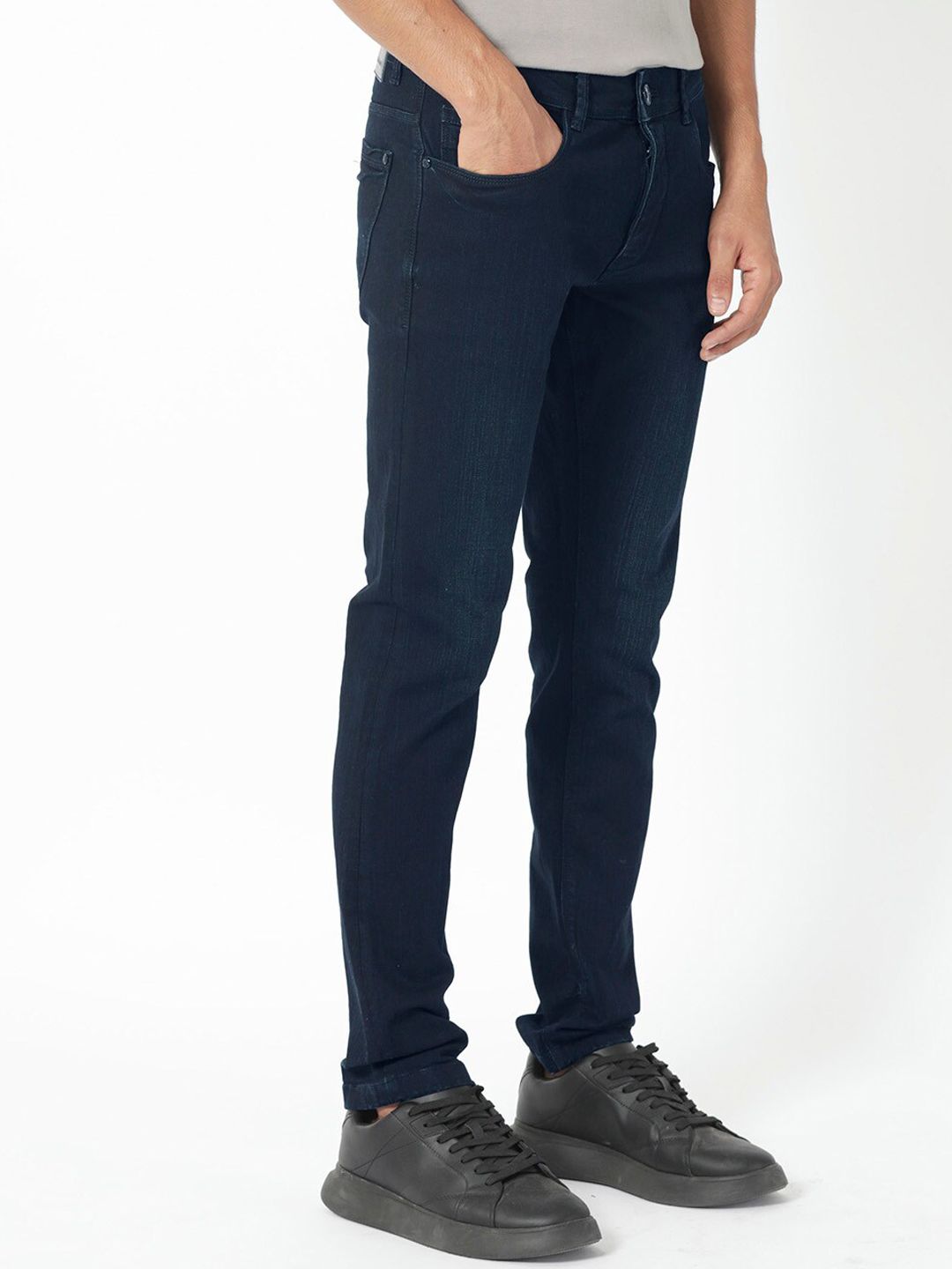 RARE RABBIT Men Holand Slim Fit Mid-Rise Cotton Stretchable Jeans