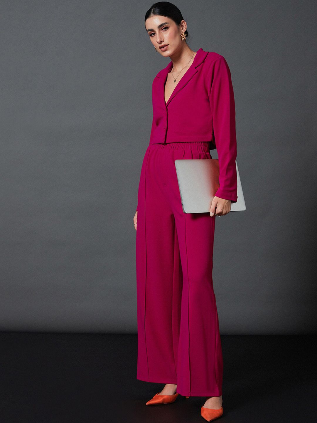 SASSAFRAS worklyf Crop Blazer With Palazzos