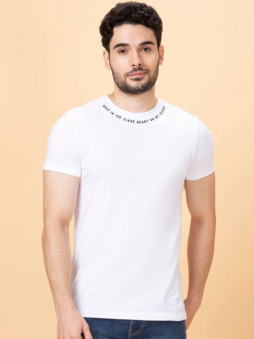Being Human Round Neck Short Sleeves Casual T-shirt