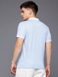 Raymond Geometric Print Polo Collar Pure Cotton Modern Fit T-shirt