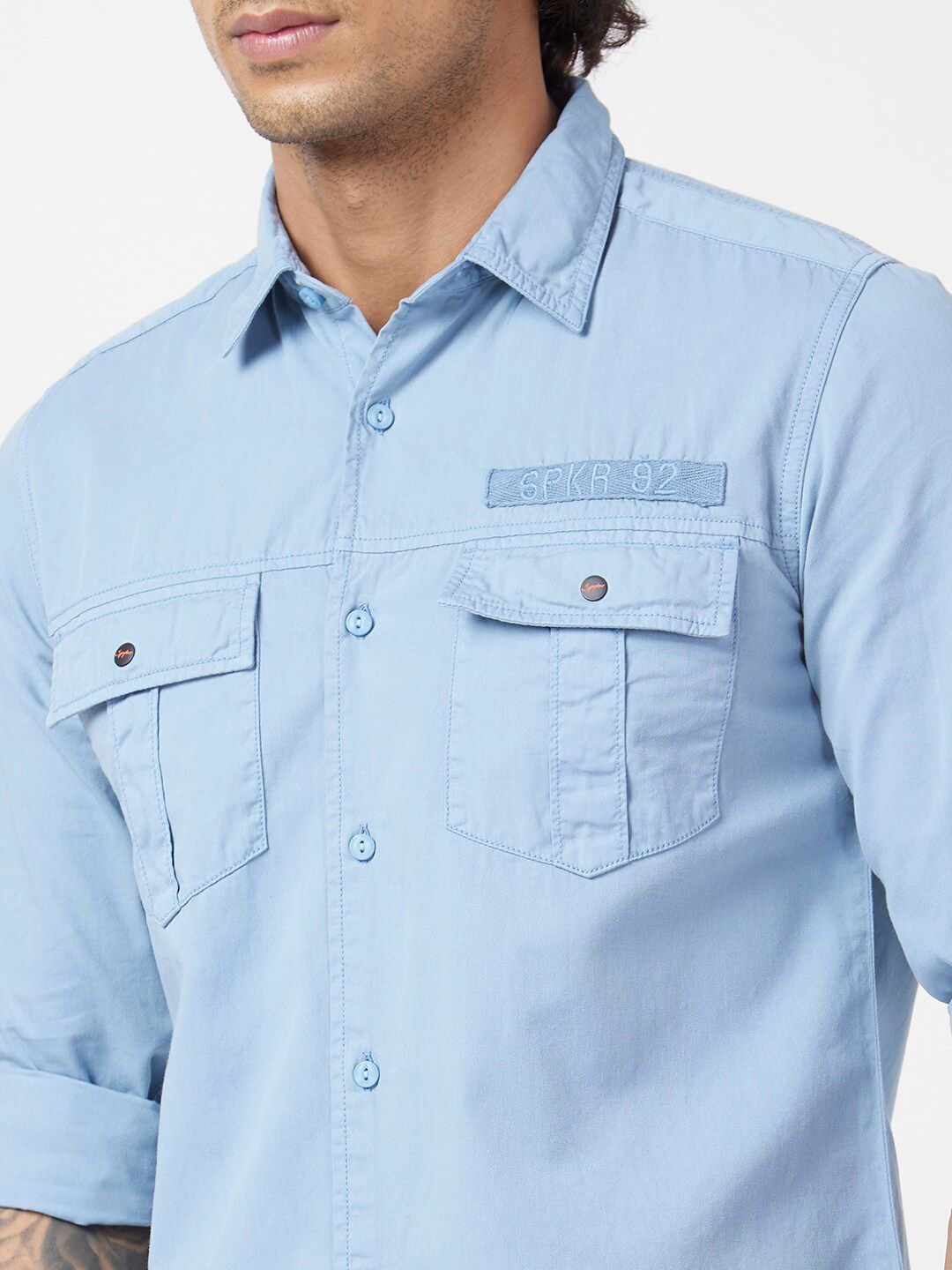 SPYKAR Cotton Linen Classic Opaque Casual Shirt