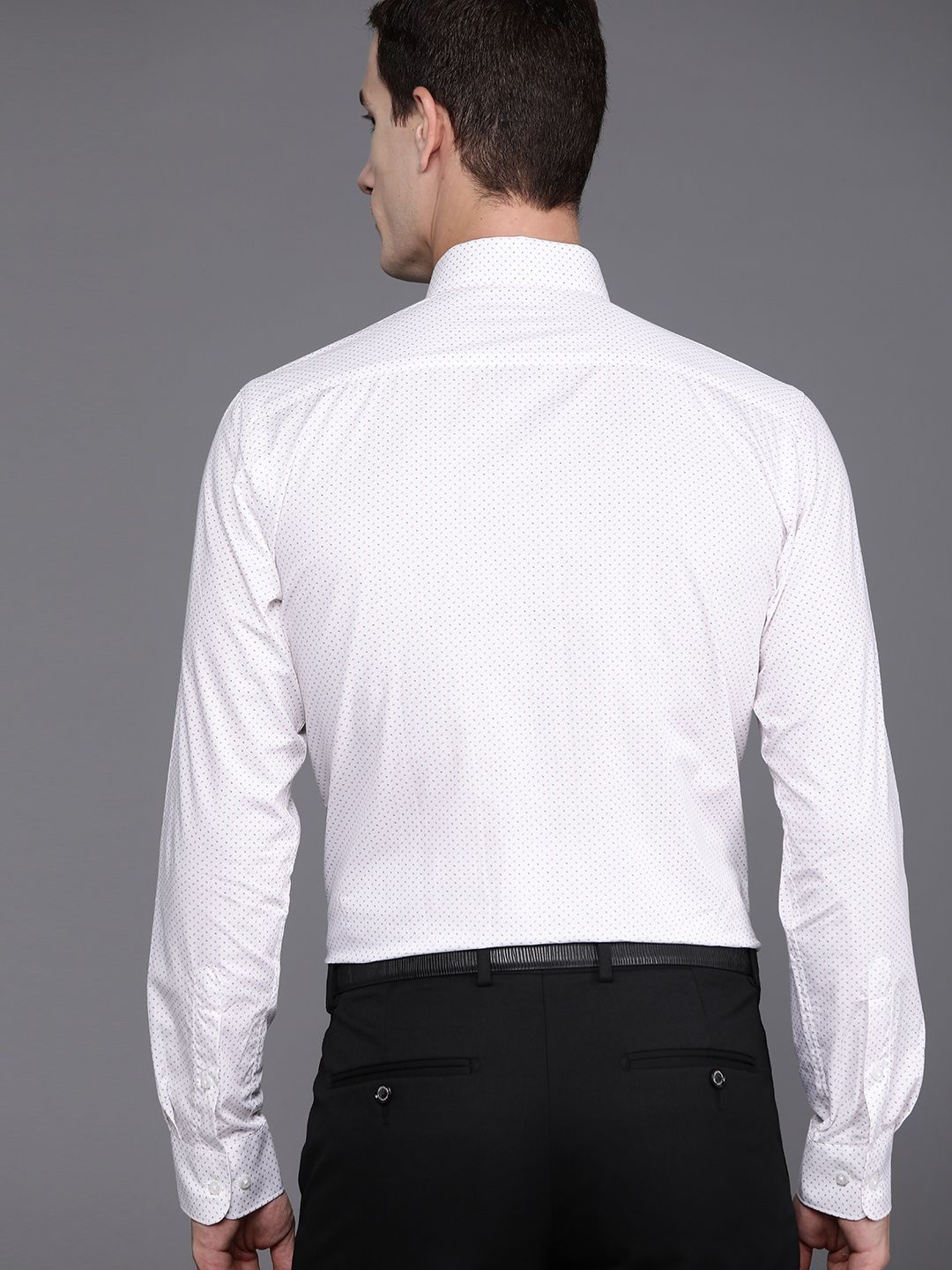 Raymond Men Pure Cotton Micro Ditsy Slim Fit Formal Shirt