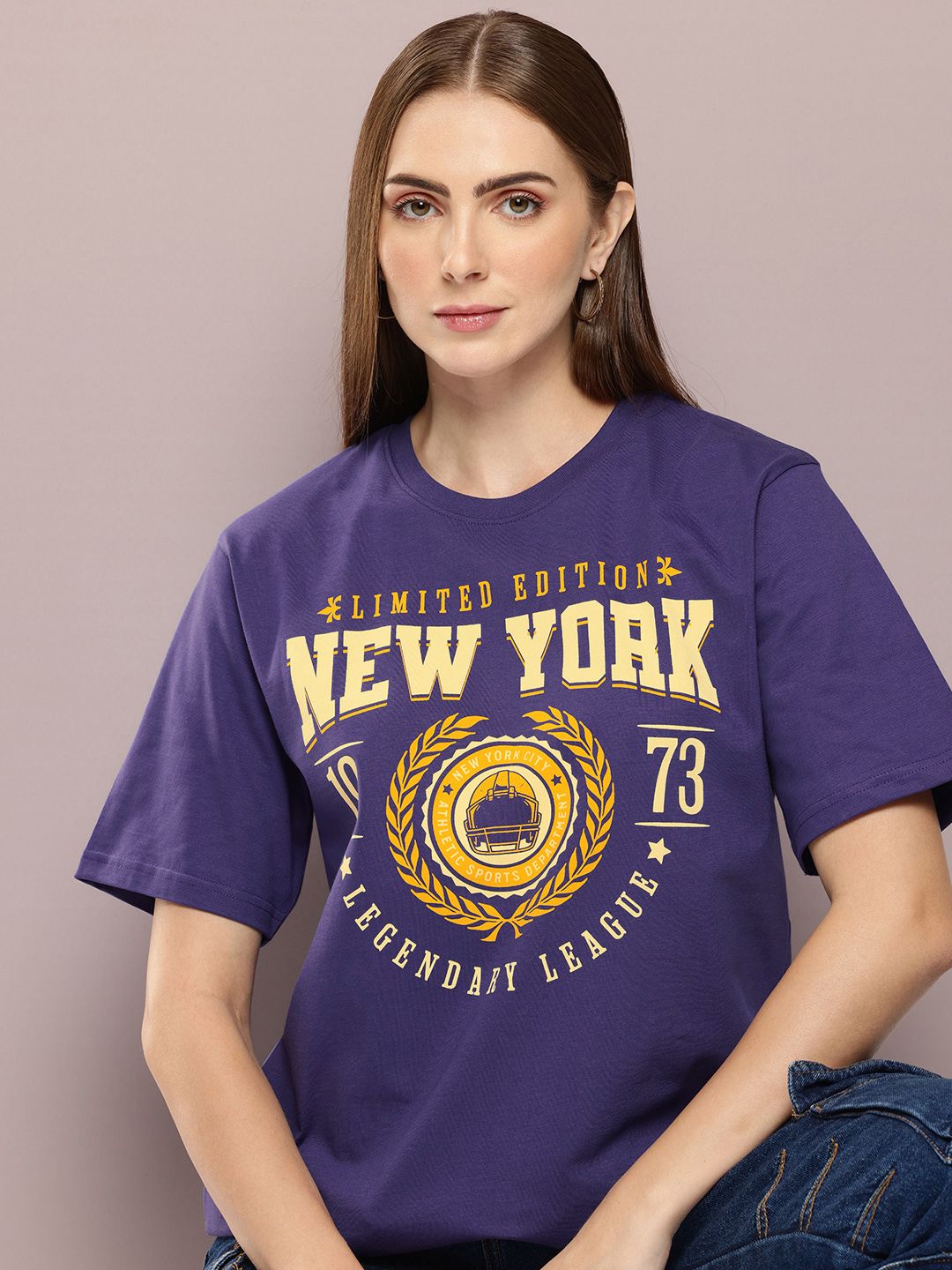 DILLINGER Women Graphic Printed Oversized T-shirt