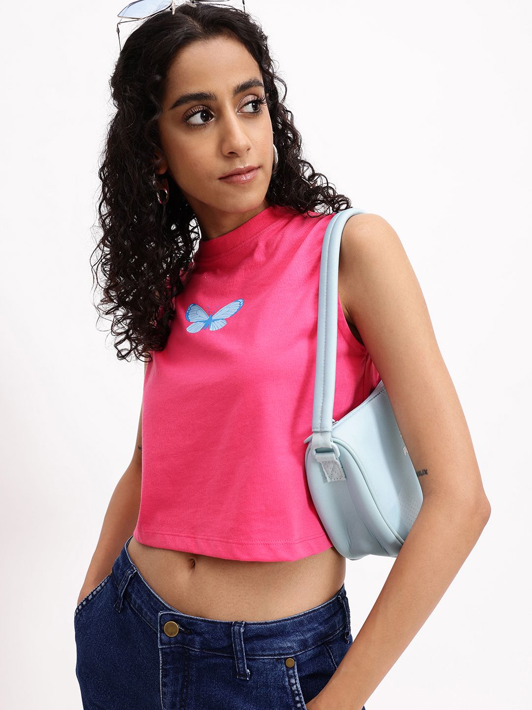 DressBerry Sense Of Freedom Sleeveless Crop T-shirt