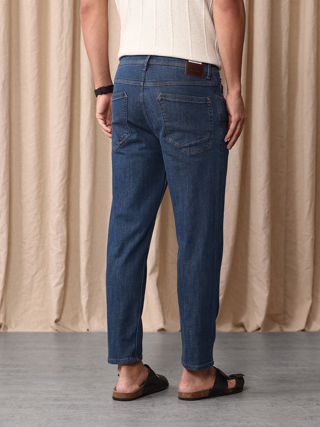 Mr Bowerbird Men Cropped Tapered Fit Stretchable Jeans