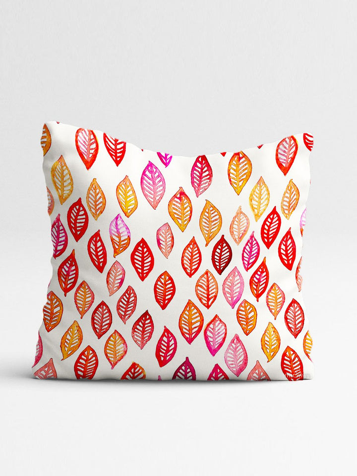 STITCHNEST Red & Blue Set of 2 Floral Square Cushion Covers