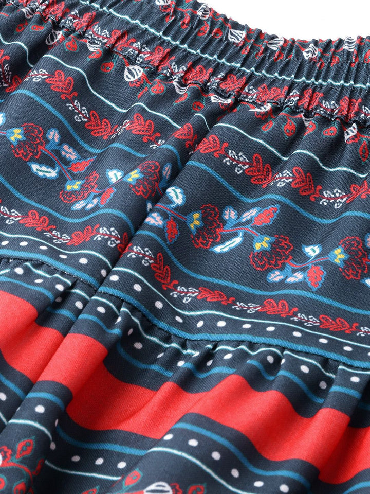 DressBerry Women Classic Fusion Floral Printed High-Rise Shorts