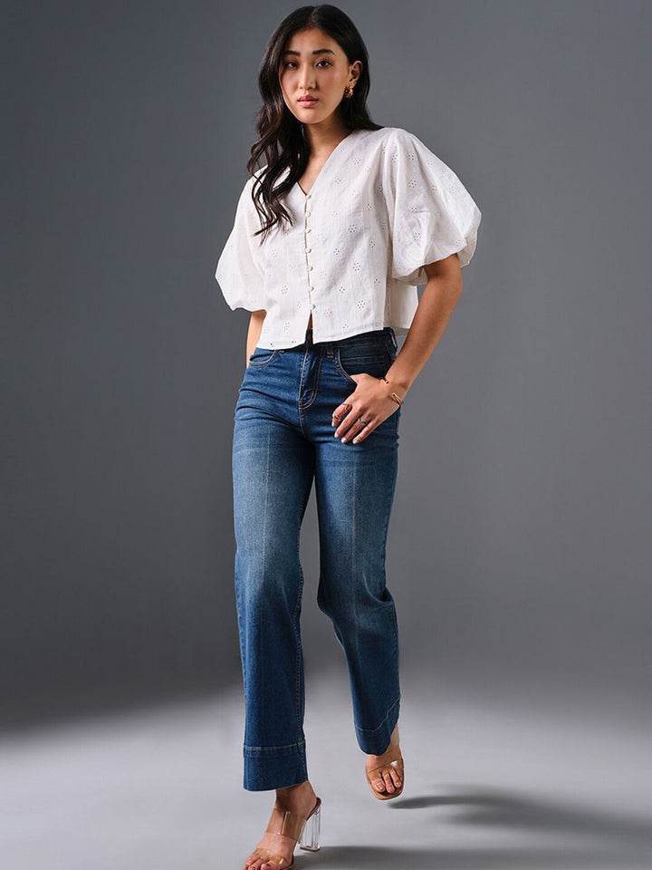 AND Floral Cotton Top