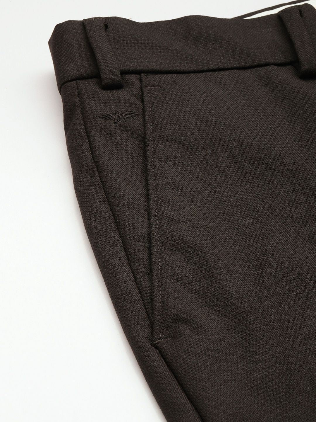 Park Avenue Men Textured Slim Fit Formal Trousers