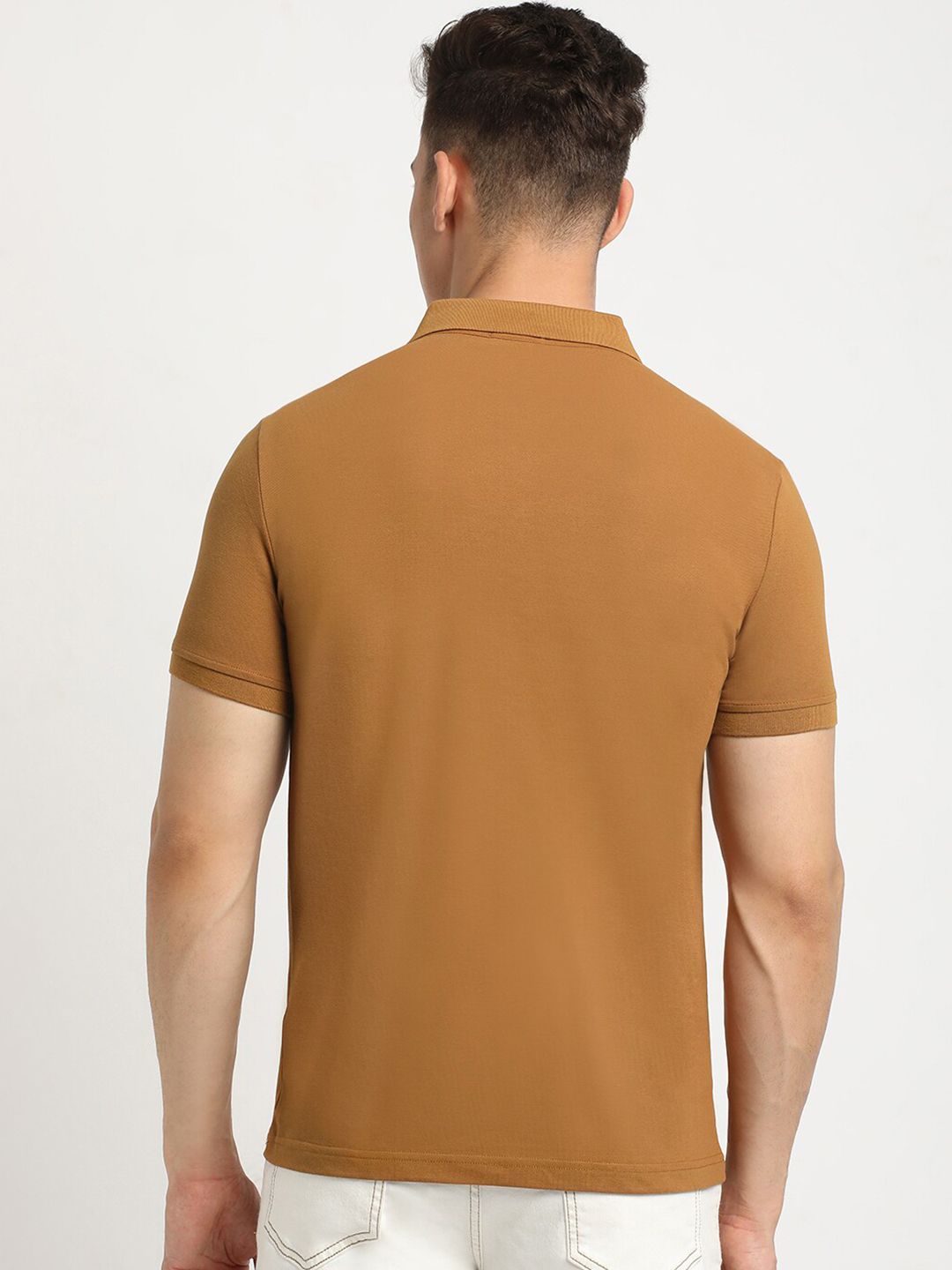 THE BEAR HOUSE Polo Collar Short Sleeves Slim Fit T-shirt