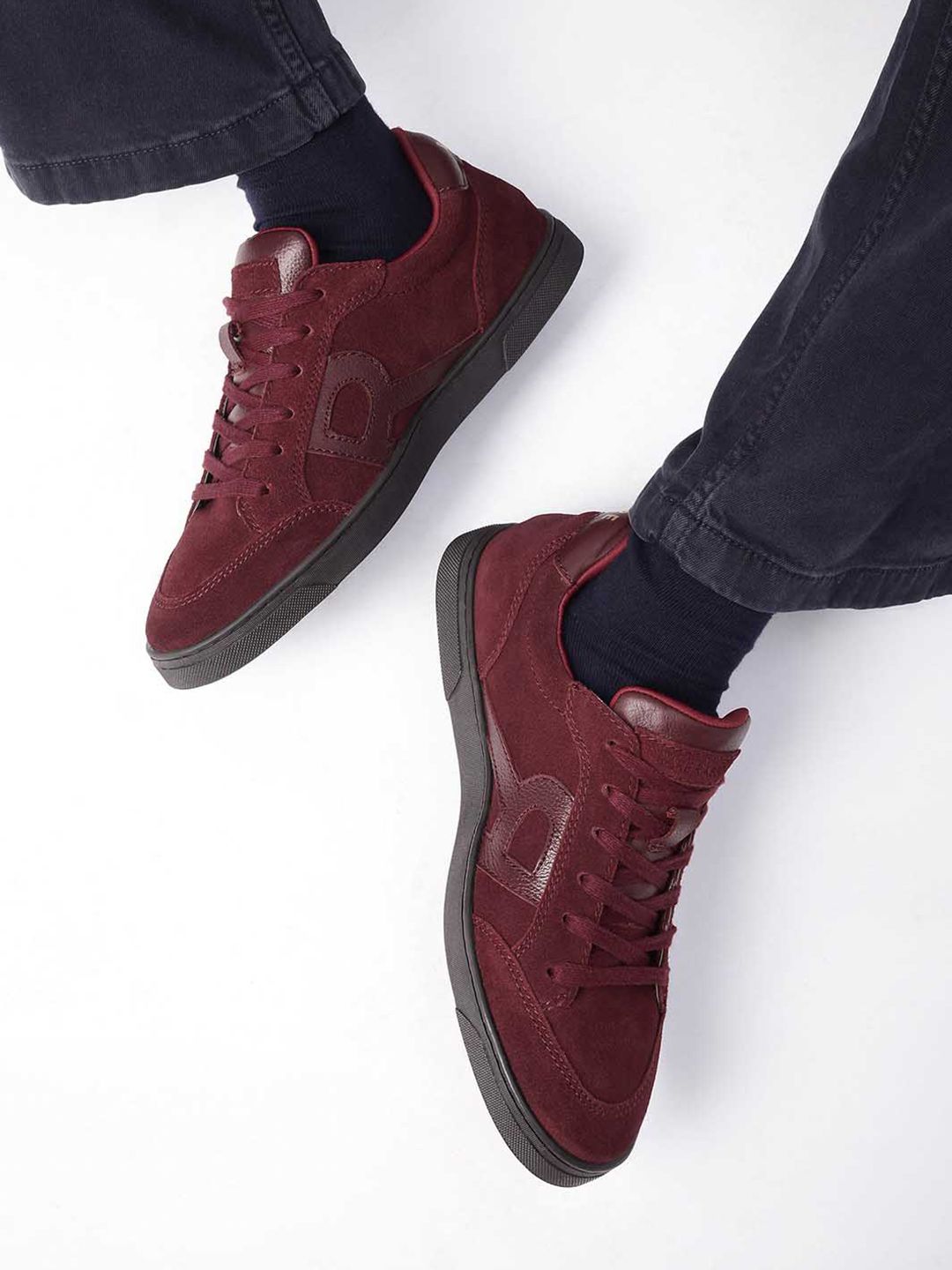 RARE RABBIT Men Suede Slip-On Sneakers