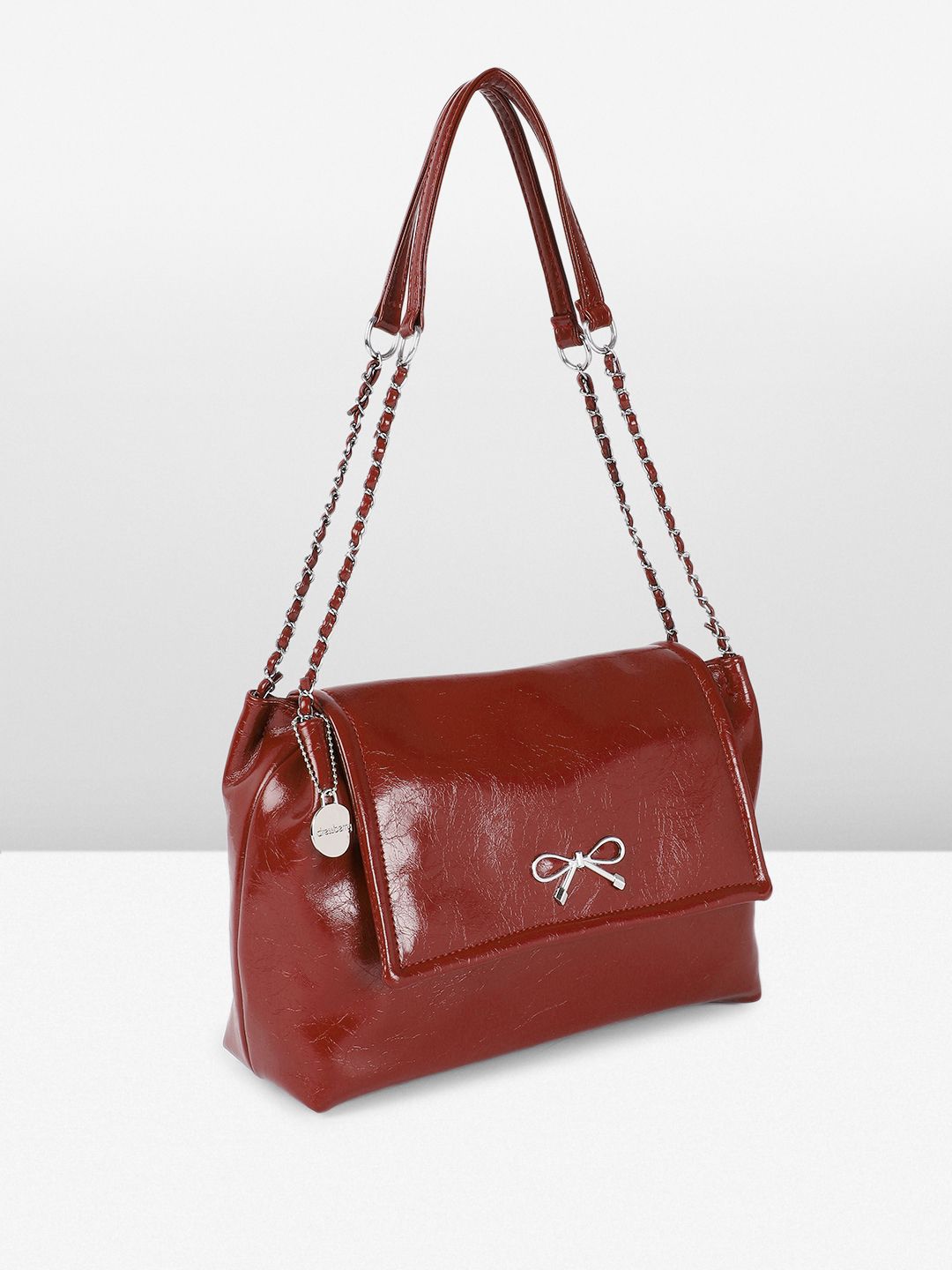 DressBerry Textured Structured Shoulder Bag