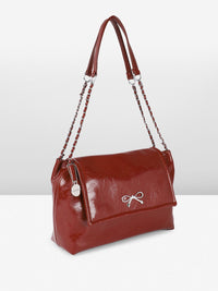 DressBerry Textured Structured Shoulder Bag