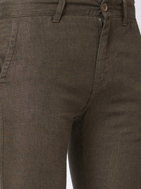SPYKAR Men Mid Rise Linen Regular Fit Chinos Trousers
