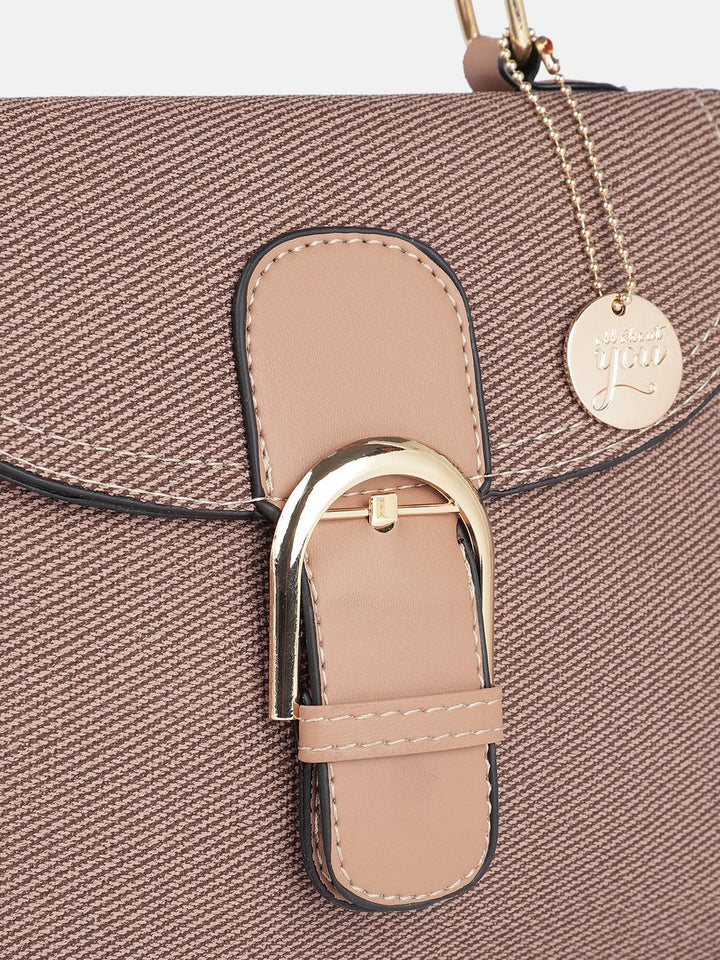 all about you Textured Structured Satchel