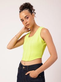 DressBerry Neon Pop Corset Style Crop Top