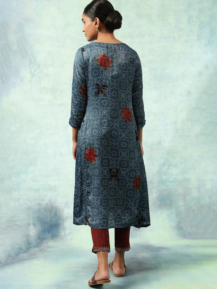 W The Folksong Collection Ethnic Motifs Printed Kurta