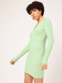 DressBerry Knitted Knockout Twist & Turn Wrap Style Mini Dress