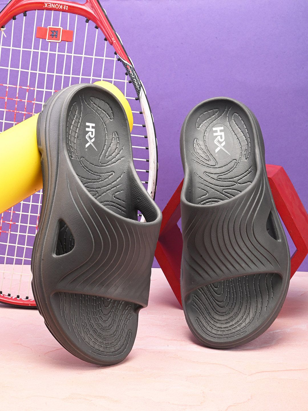 HRX by Hrithik Roshan Men Textured Sliders