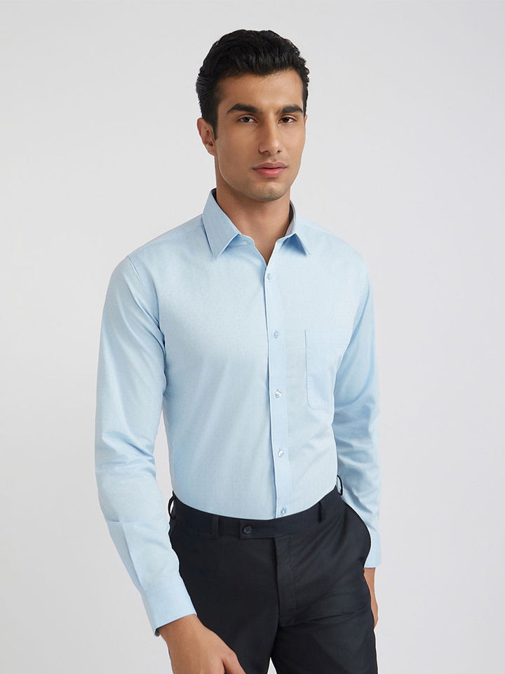 Raymond Men Slim Fit Pure Cotton Ditsy Printed Formal Shirt