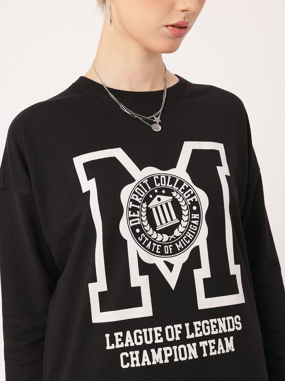 DressBerry Printed Relaxed Fit Sweatshirt