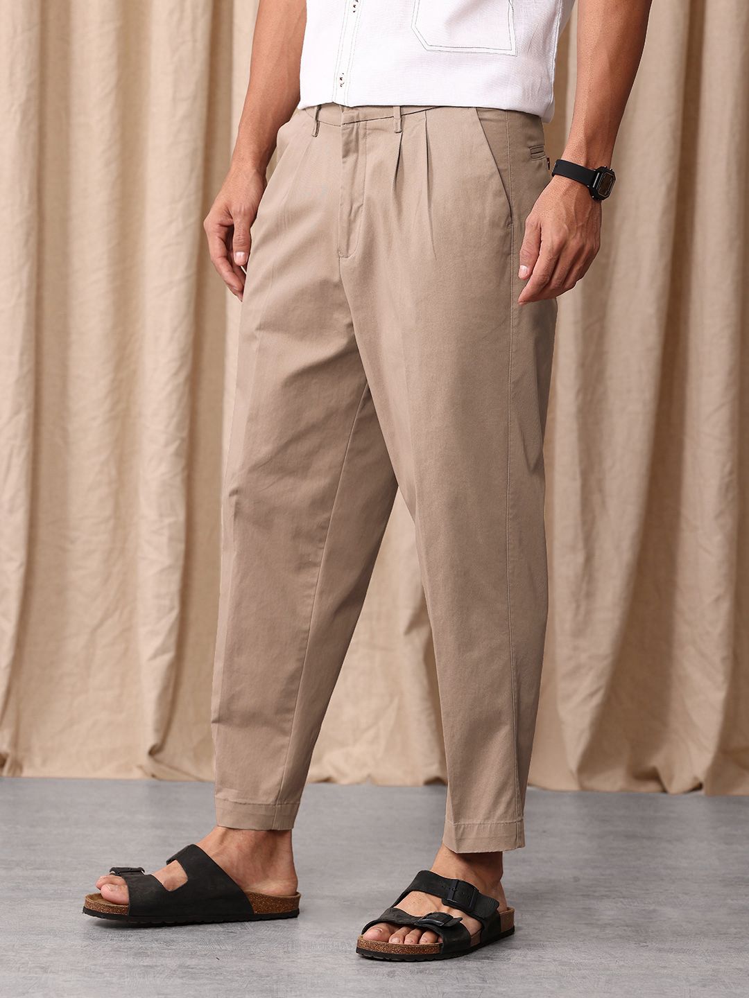 Mr Bowerbird Men Oversized Elephant Ankle Pleated Trousers