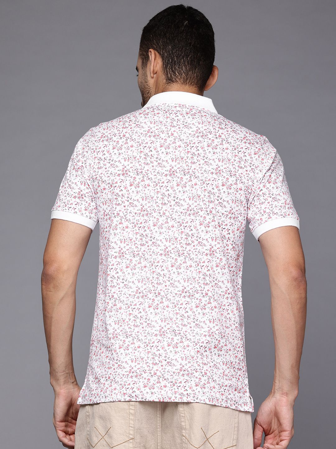 Raymond Printed Polo Collar Pure Cotton Slim Fit T-shirt