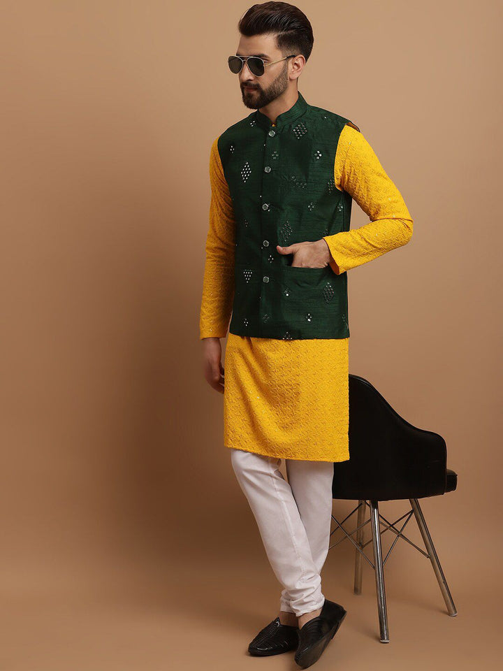 SOJANYA Embroidered Regular Pure Cotton Kurta with Churidar
