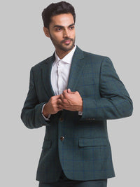 Park Avenue Men Checked Single Breasted Blazers