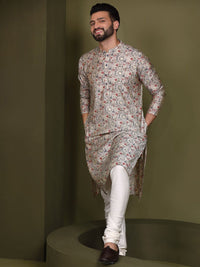 KISAH Men Kantha Printed Regular Fit Kurta