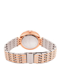 French Connection Women Embellished Dial & Stainless Steel Bracelet Style Straps Analogue Watch FCN00063C