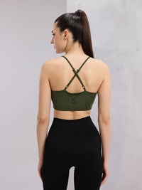 HRX by Hrithik Roshan Cut-Out Detail Medium Coverage Padded Yoga Bra