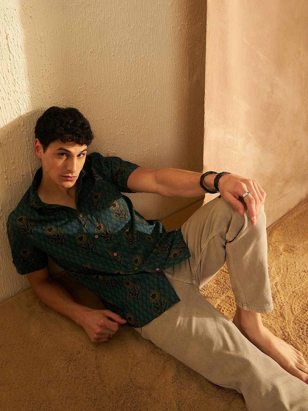 Block Printed Oversized Lightweight Casual Shirt