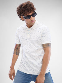 SPYKAR Men Printed Polo Collar Slim Fit T-shirt