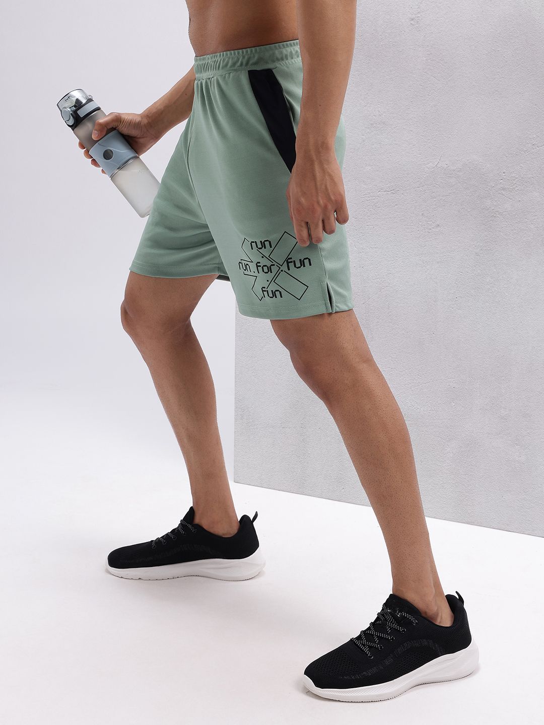 HRX by Hrithik Roshan Men Typography Print Rapid-Dry Running Shorts