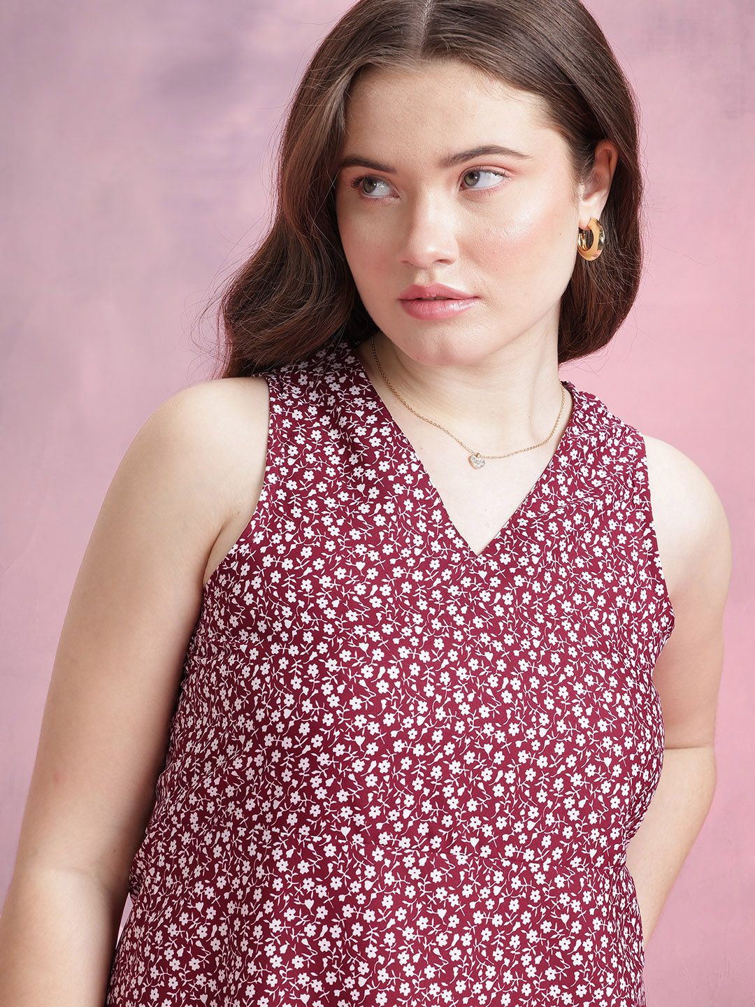 DressBerry Micro Ditsy Floral Print Dress