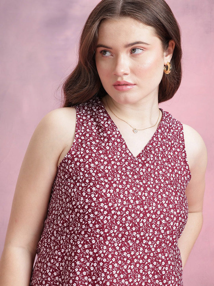 DressBerry Micro Ditsy Floral Print Dress