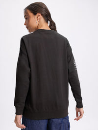 DressBerry Vibe Check Placement Print Sweatshirt