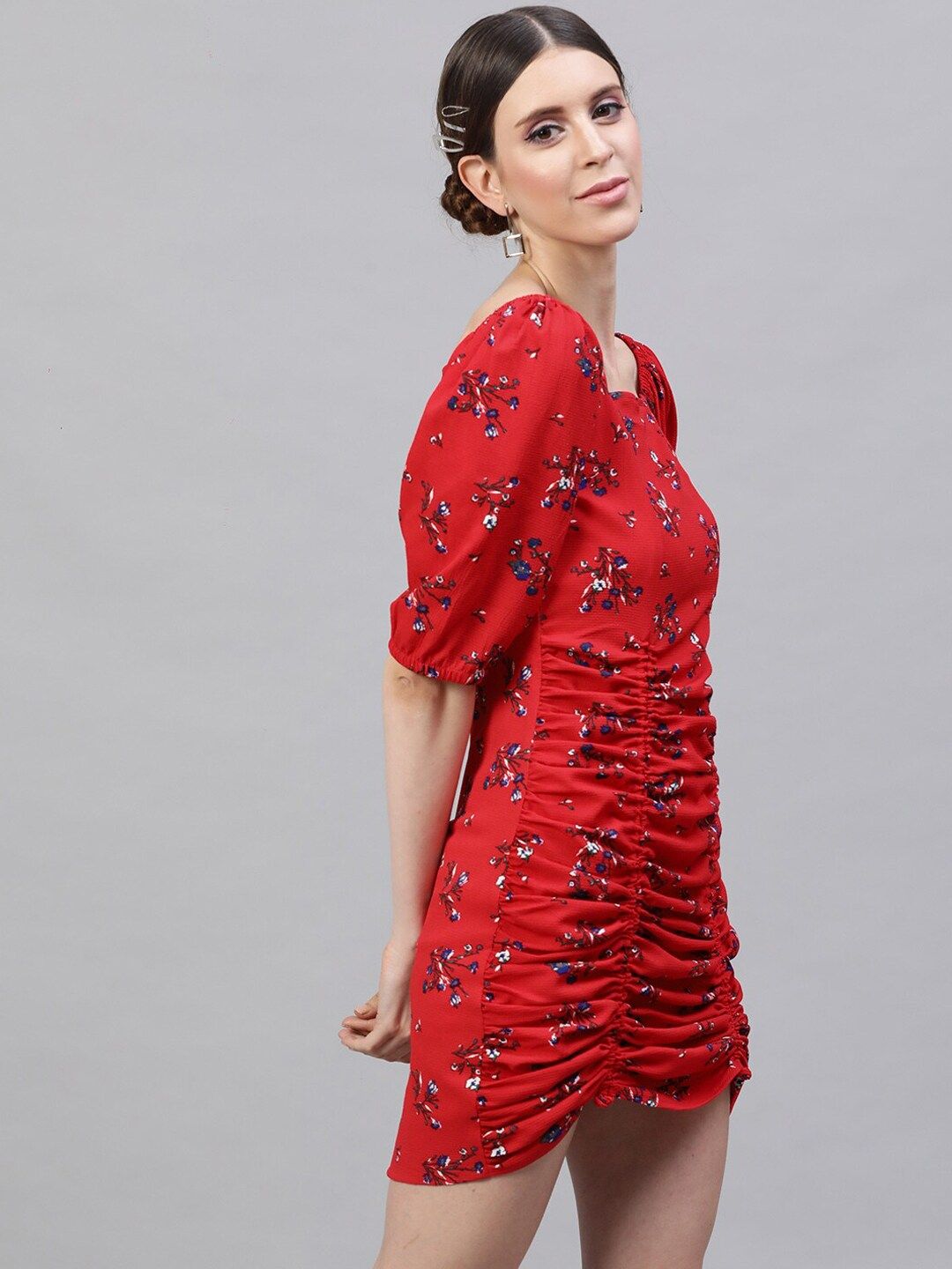 STREET 9 Women Red Printed Sheath Dress