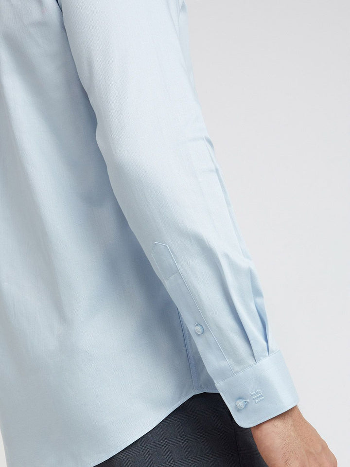 Raymond Self Design Slim Fit Pure Cotton Formal Shirt