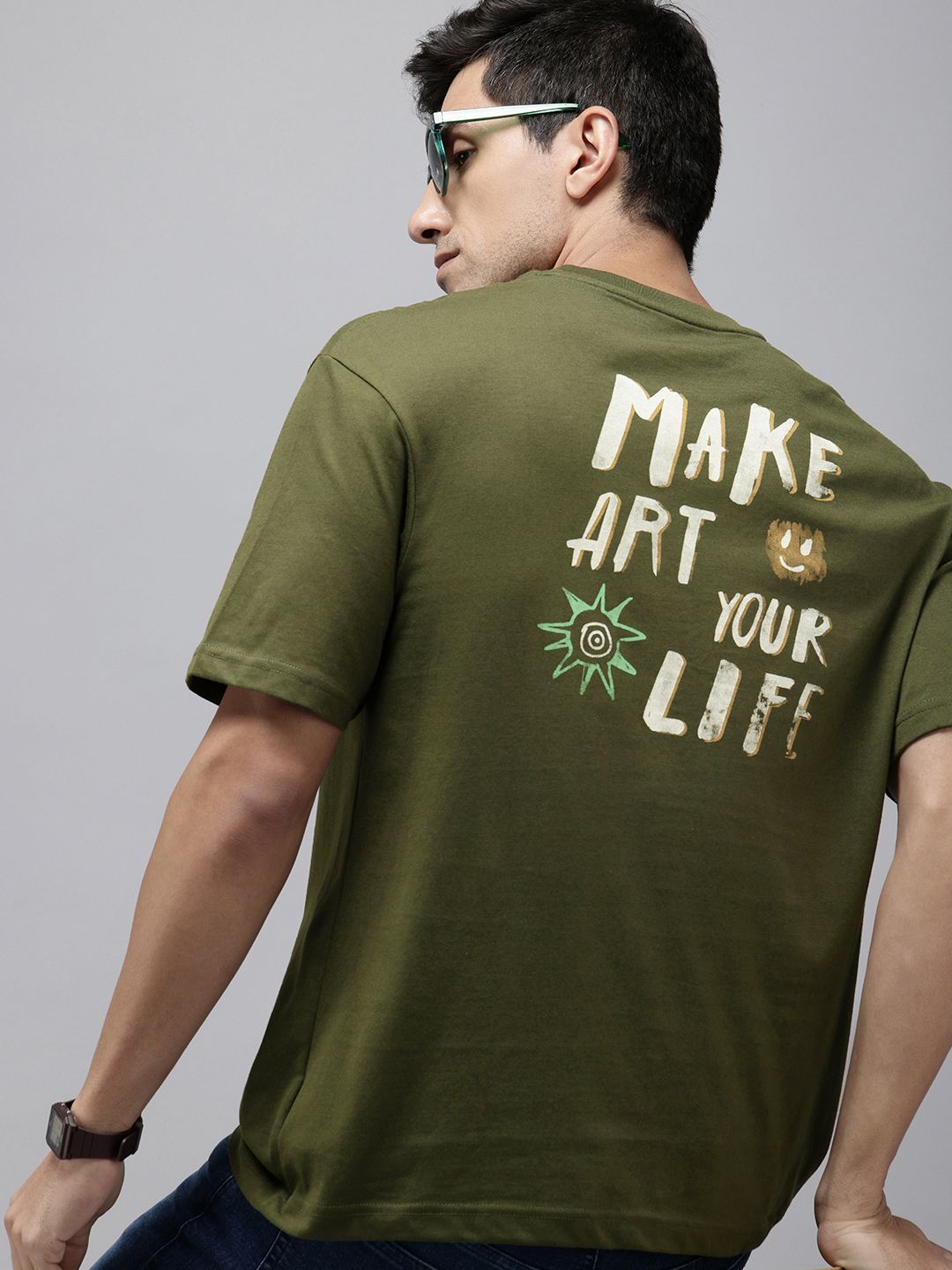 SPYKAR Typography Printed T-shirt
