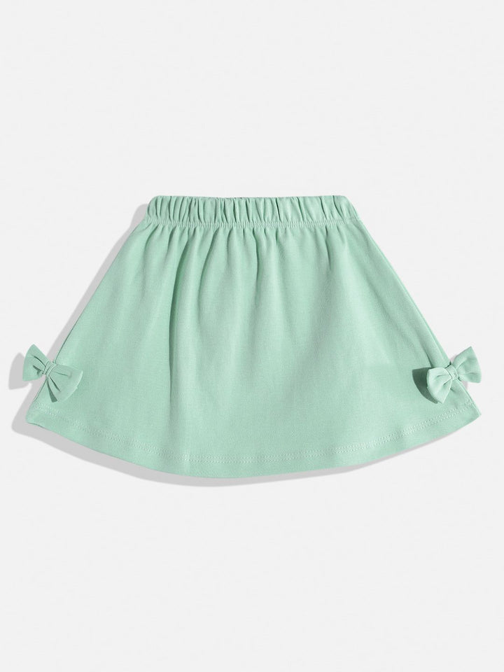 Moms Love Infant Girls Pure Cotton Printed Top with Skirt