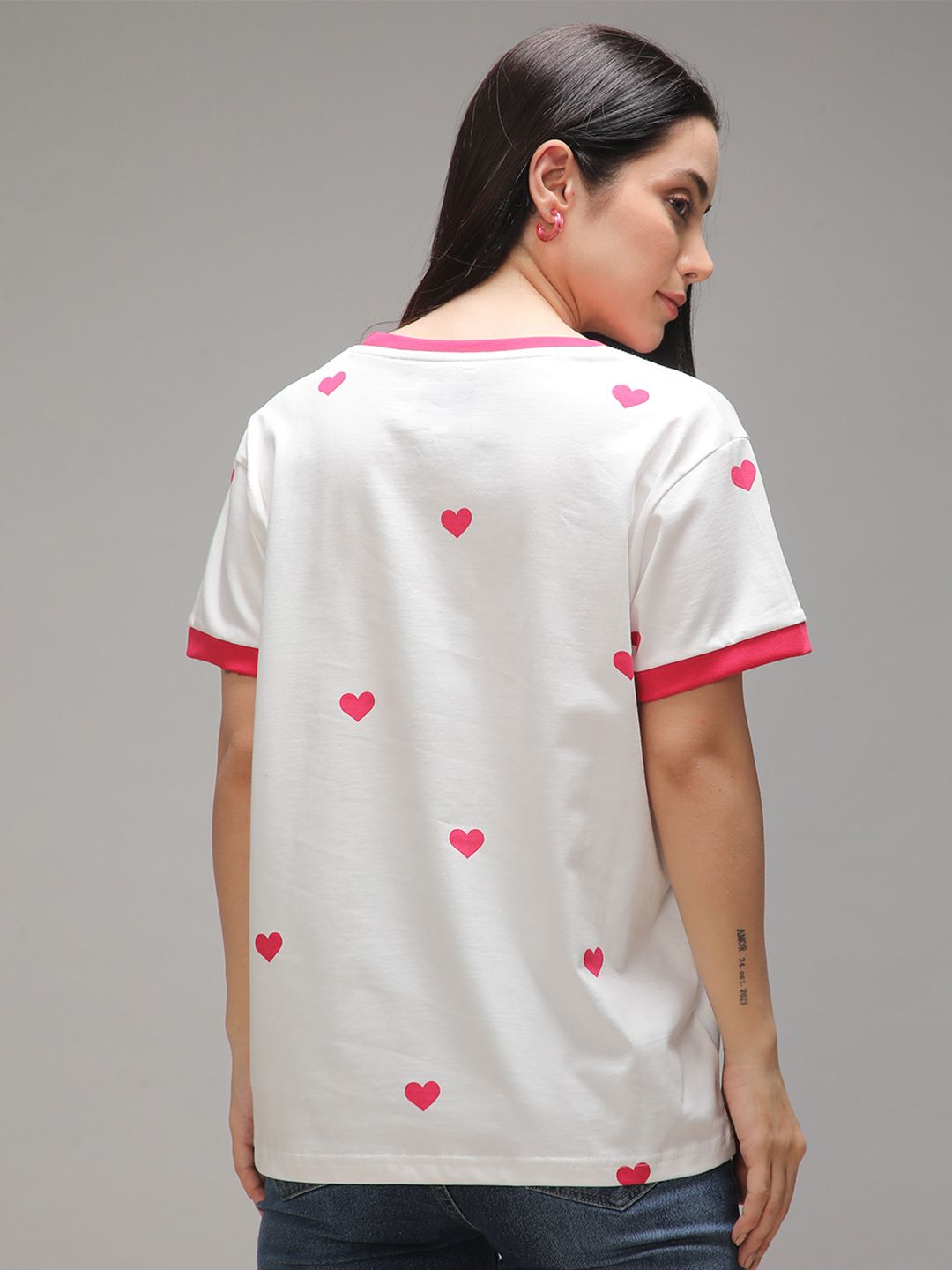 DILLINGER Women Short Sleeve Boxy Regular Printed Tshirt