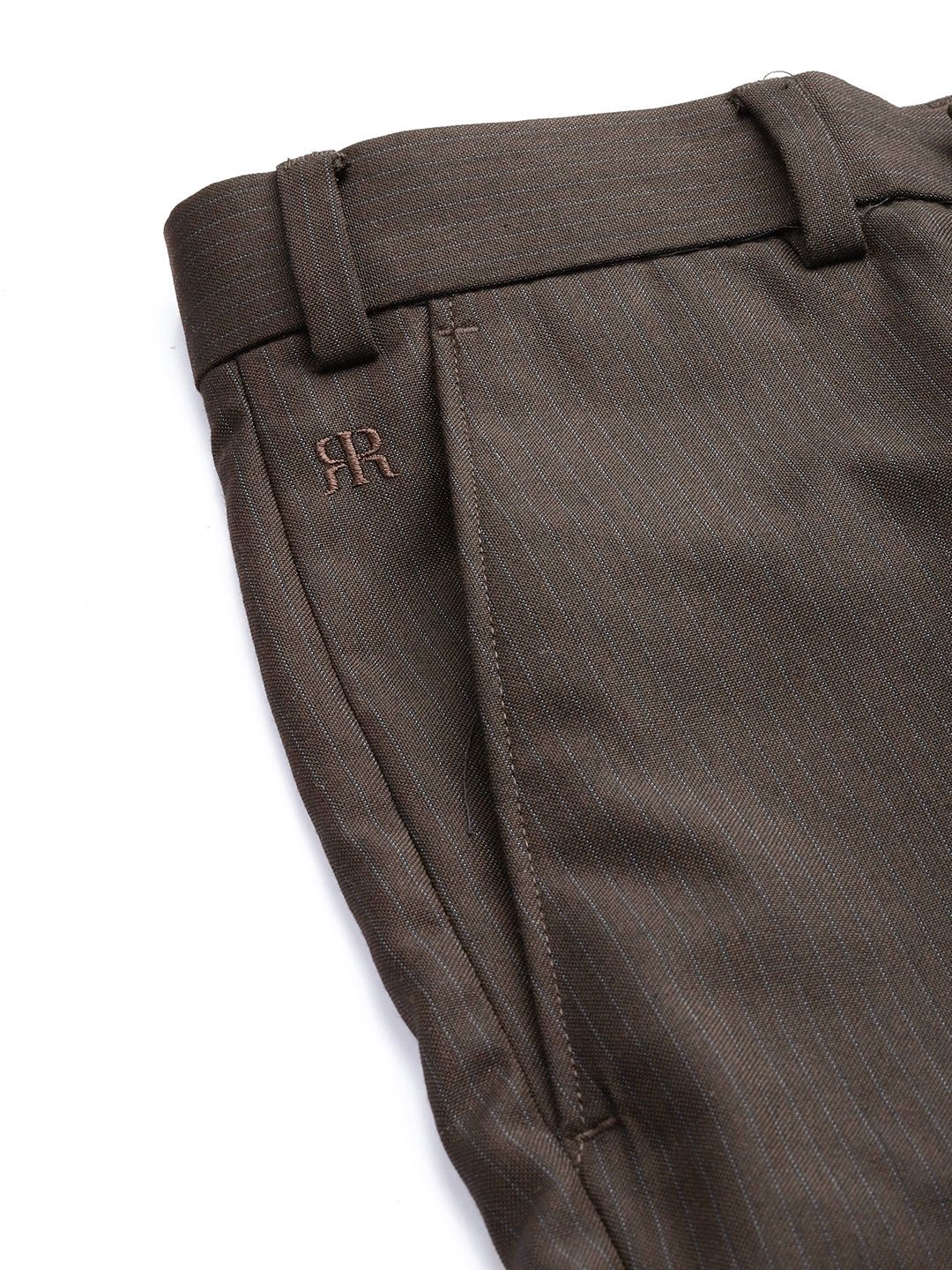 Raymond Men Striped Slim Fit Formal Trousers