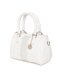 Lino Perros White Handheld Bag with Detachable Sling Strap